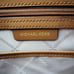 MICHAEL KORS Bedford Brown Acorn Leather Medium Top Zip Pocket Tote