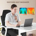 Back Massage Chair Seat Pad Deep Tissue Vibration 2 Levels Cool or Heat