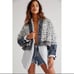 220 Free People Ditsy Floral Quilted Dolman Denim Jacket XS/S