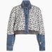 220 Free People Ditsy Floral Quilted Dolman Denim Jacket XS/S