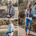 220 Free People Ditsy Floral Quilted Dolman Denim Jacket XS/S