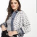 220 Free People Ditsy Floral Quilted Dolman Denim Jacket XS/S