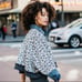 220 Free People Ditsy Floral Quilted Dolman Denim Jacket XS/S