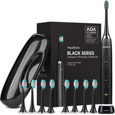 SoniClean Black Series Ultra Sonic Whitening Toothbrush with 8 DuPont Brush head
