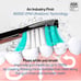 SoniClean Black Series Ultra Sonic Whitening Toothbrush with 8 DuPont Brush head