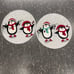 Penguins Christmas beaded placemats set of 4