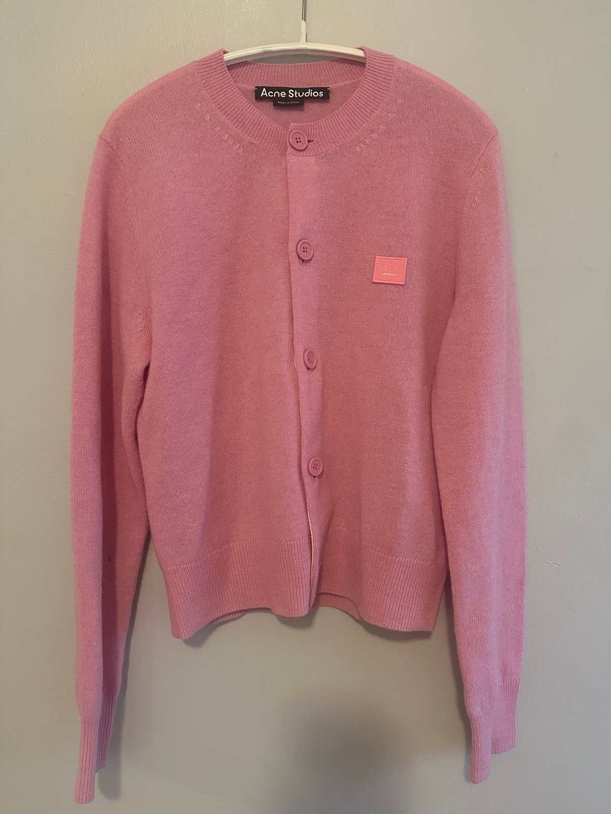 Acne Studio Pink Wool Cardigan