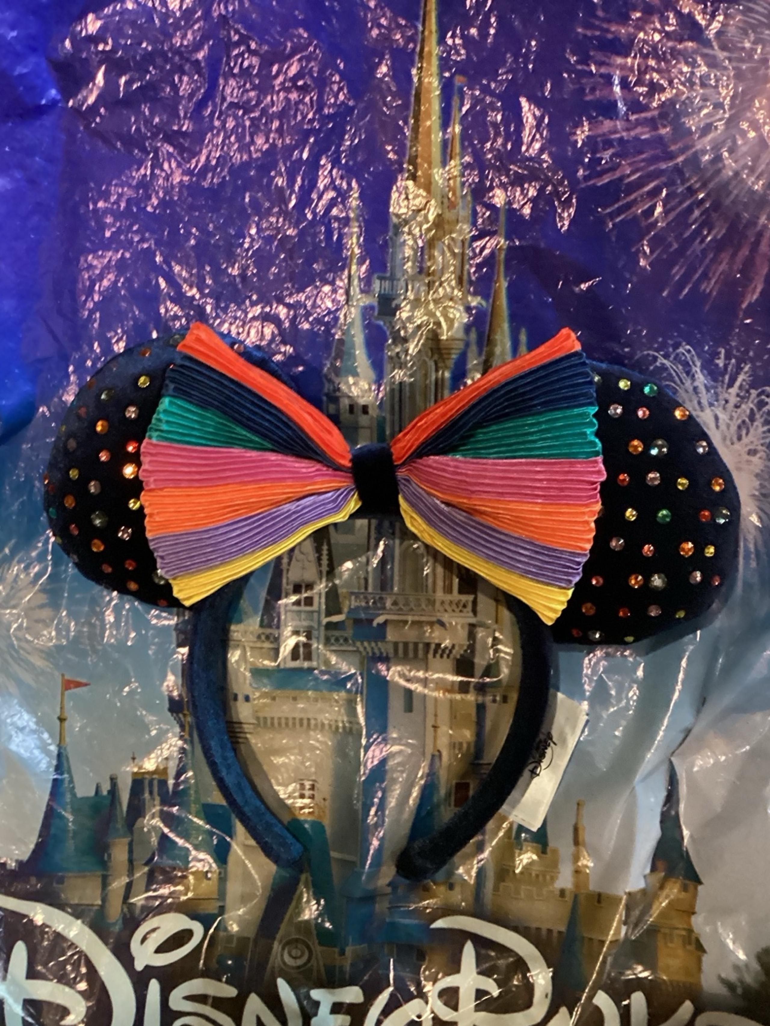 Disney Minnie Mouse Rainbow Rhinestone Ears