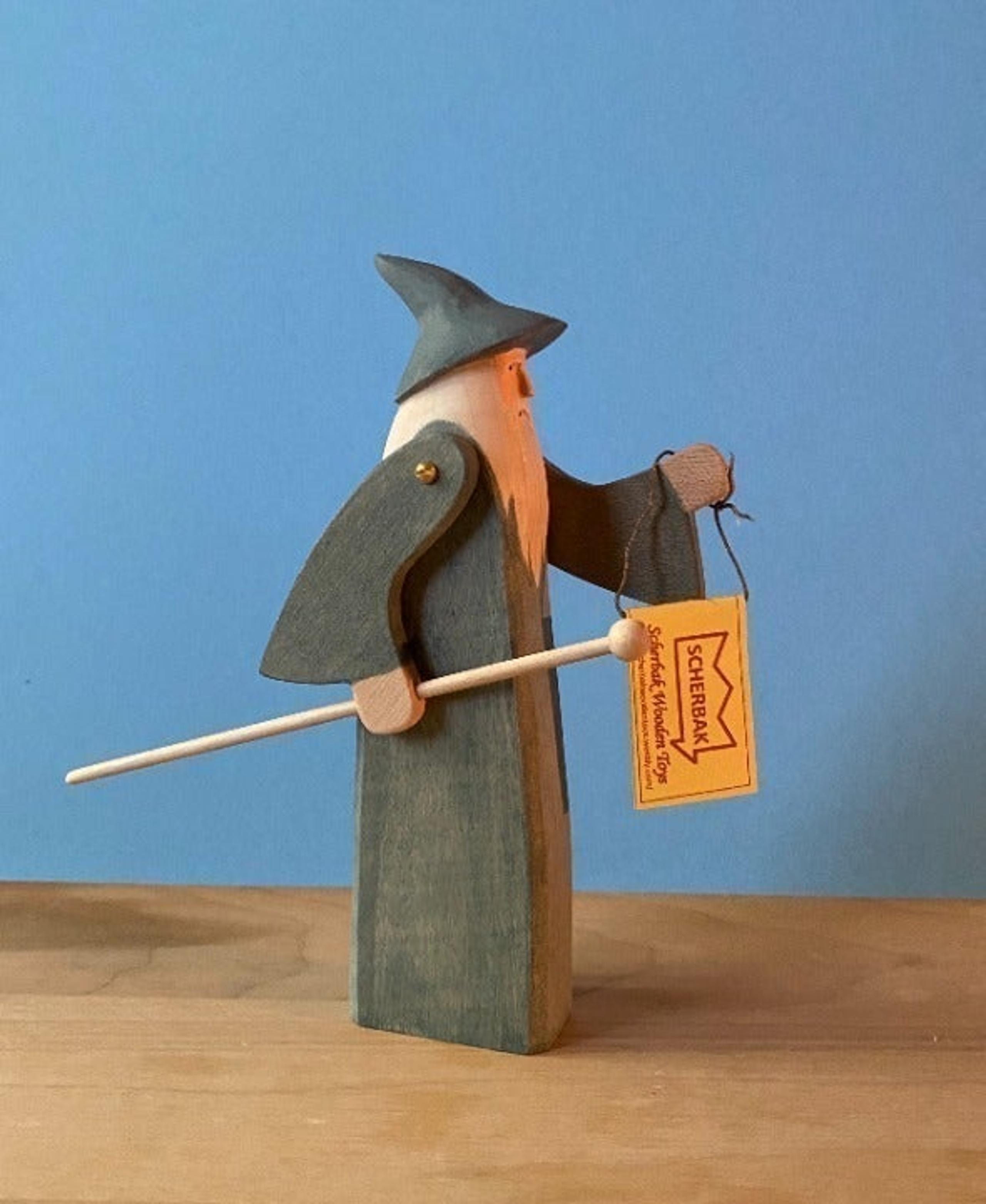WIZARD Waldorf wooden TOY figure - Handmade