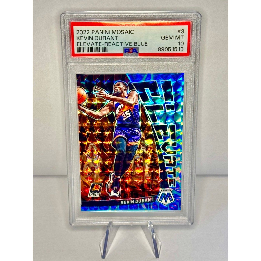 Kevin Durant #d 90/99 2022 Panini Mosaic Elevate Silver Mosaic PSA 10 POP 1