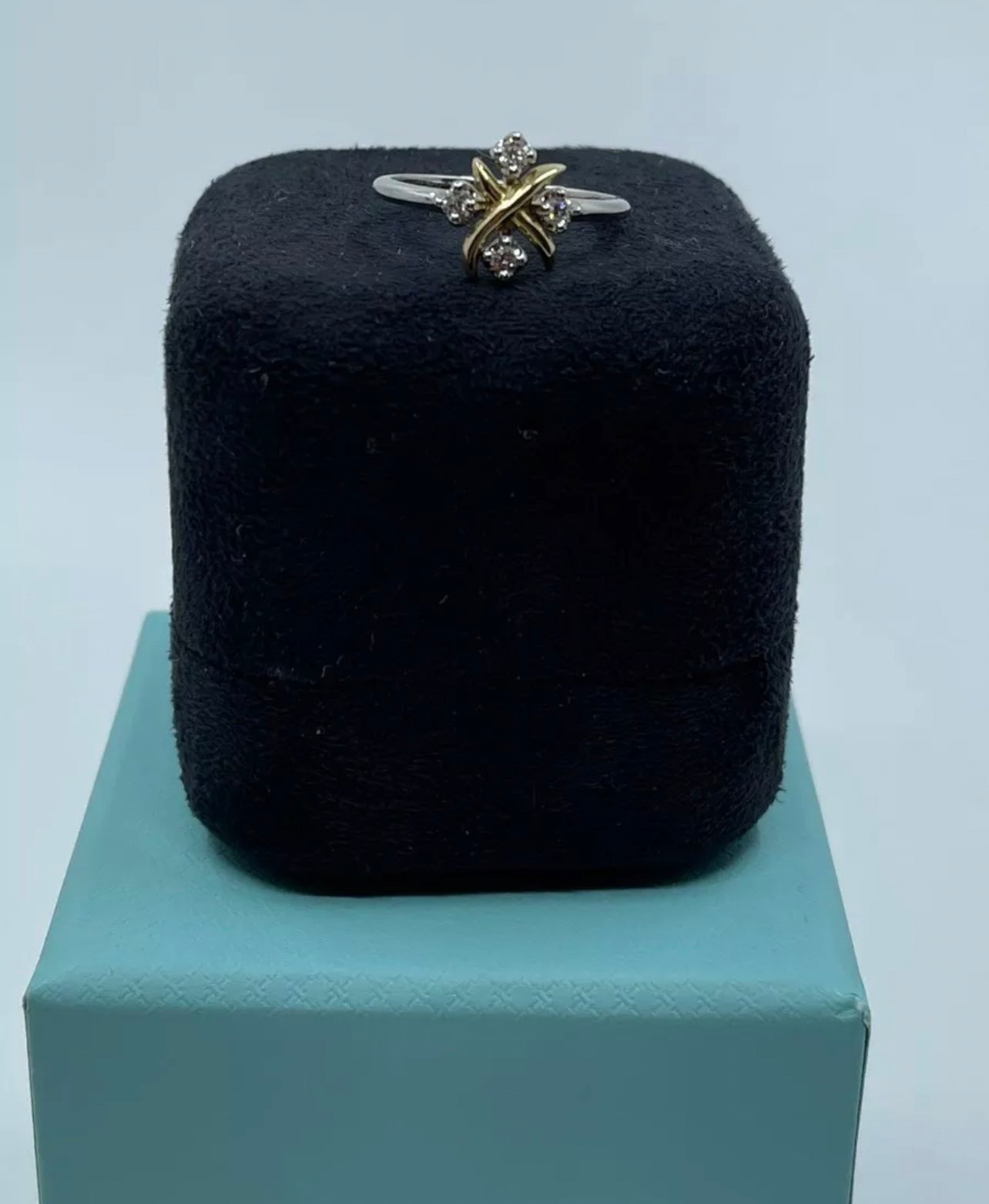 Tiffany & Co. Schlumberger Diamond Lynn Ring 18k & Platinum