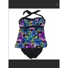 Tropical Escape Floral Halter Skirt One Piece