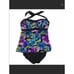 Tropical Escape Floral Halter Skirt One Piece