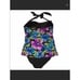 Tropical Escape Floral Halter Skirt One Piece