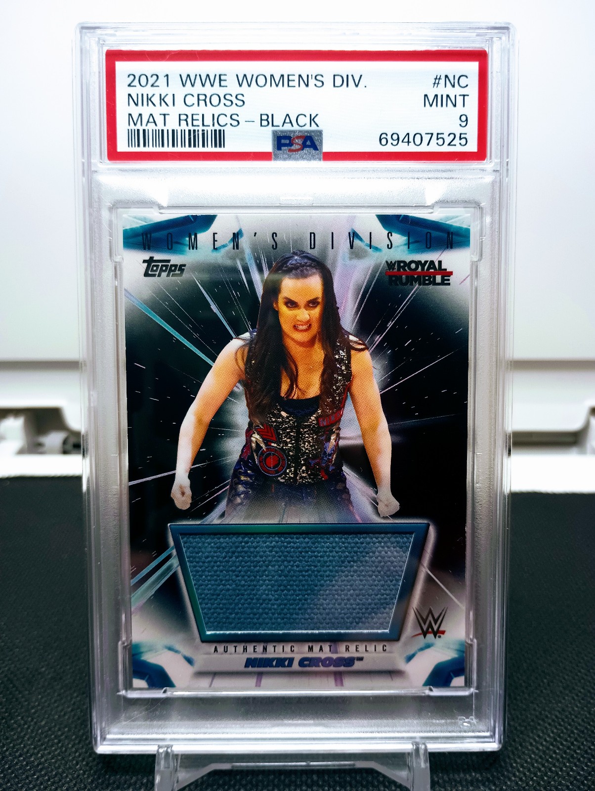 Nikki Cross 2021 Topps WWE Women's Division Black 4/5 Mat Relic #NC PSA 9 Pop 1