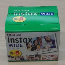 Instax Wide 10-shot film x 5, manufactured by Fujifilm, expired.