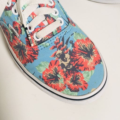 Vans x Star Wars Aloha Blue Yoda Floral Sneakers Shoes Size Mens 7 or Womens 8.5