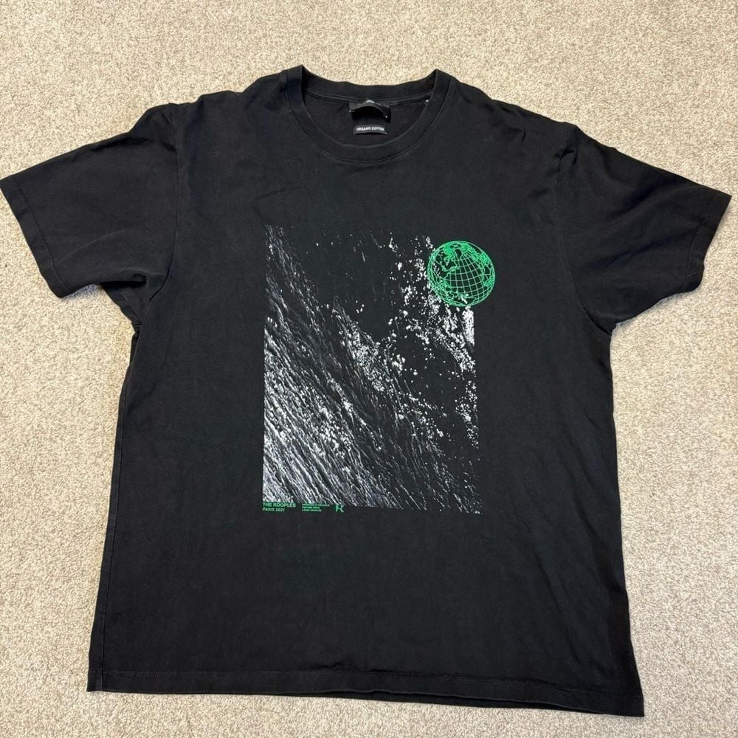 The Kooples Paris black tee organic cotton sz XL
