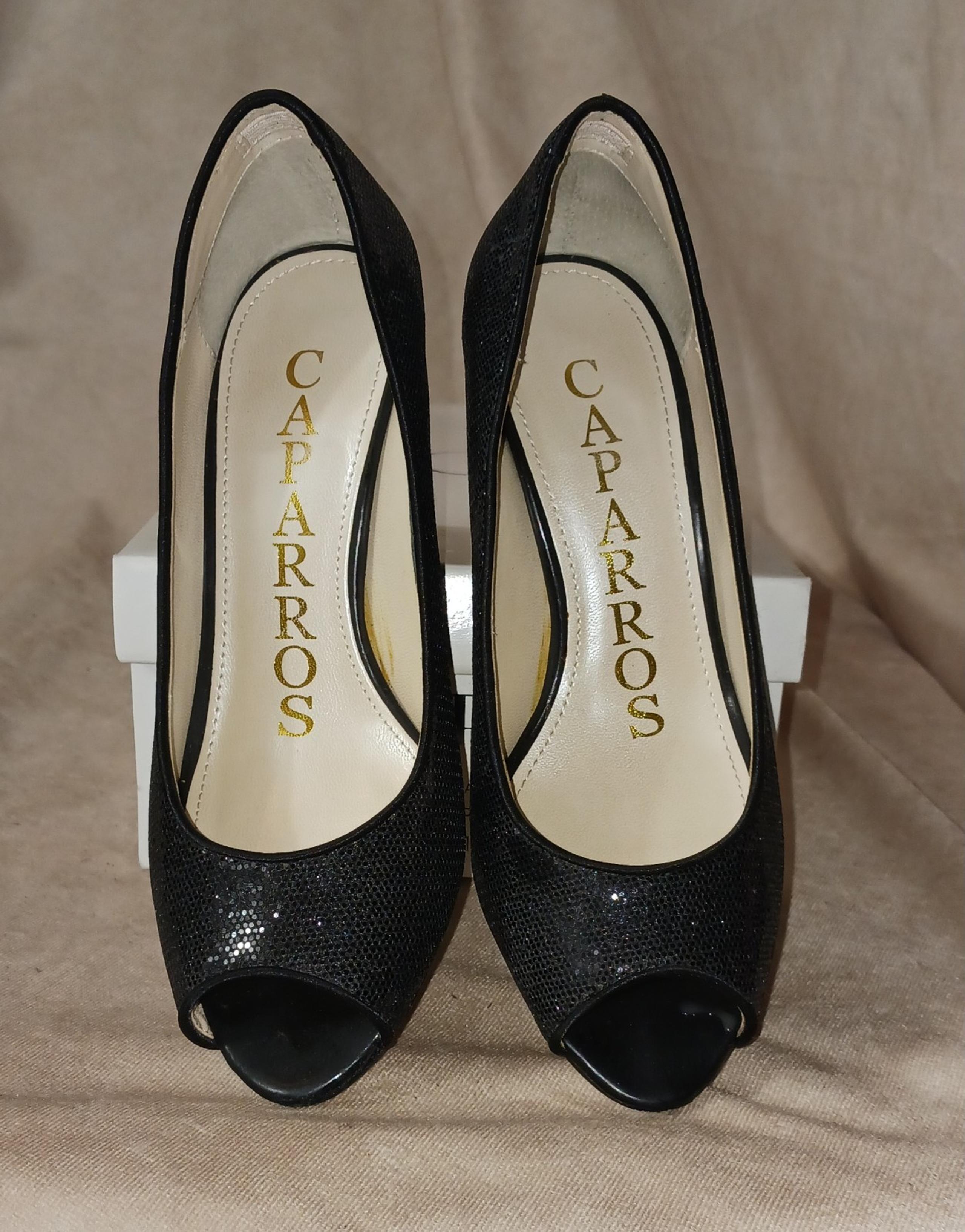 Caparros - Shimmering Black /Slip On/ Open Toe/ Pump /Women's Size 6 B