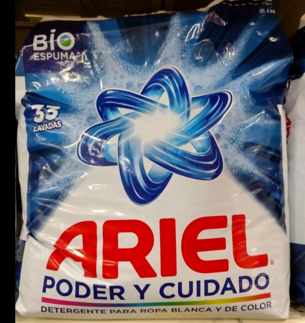 ARIEL DETERGENTE PODER Y CUIDADO - BOLSA JUMBO DE 4 KILOS - ENVIO GRATIS