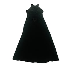 Karen Miller Vintage Beaded Sleeveless High Neck Layered Maxi Dress Size 12
