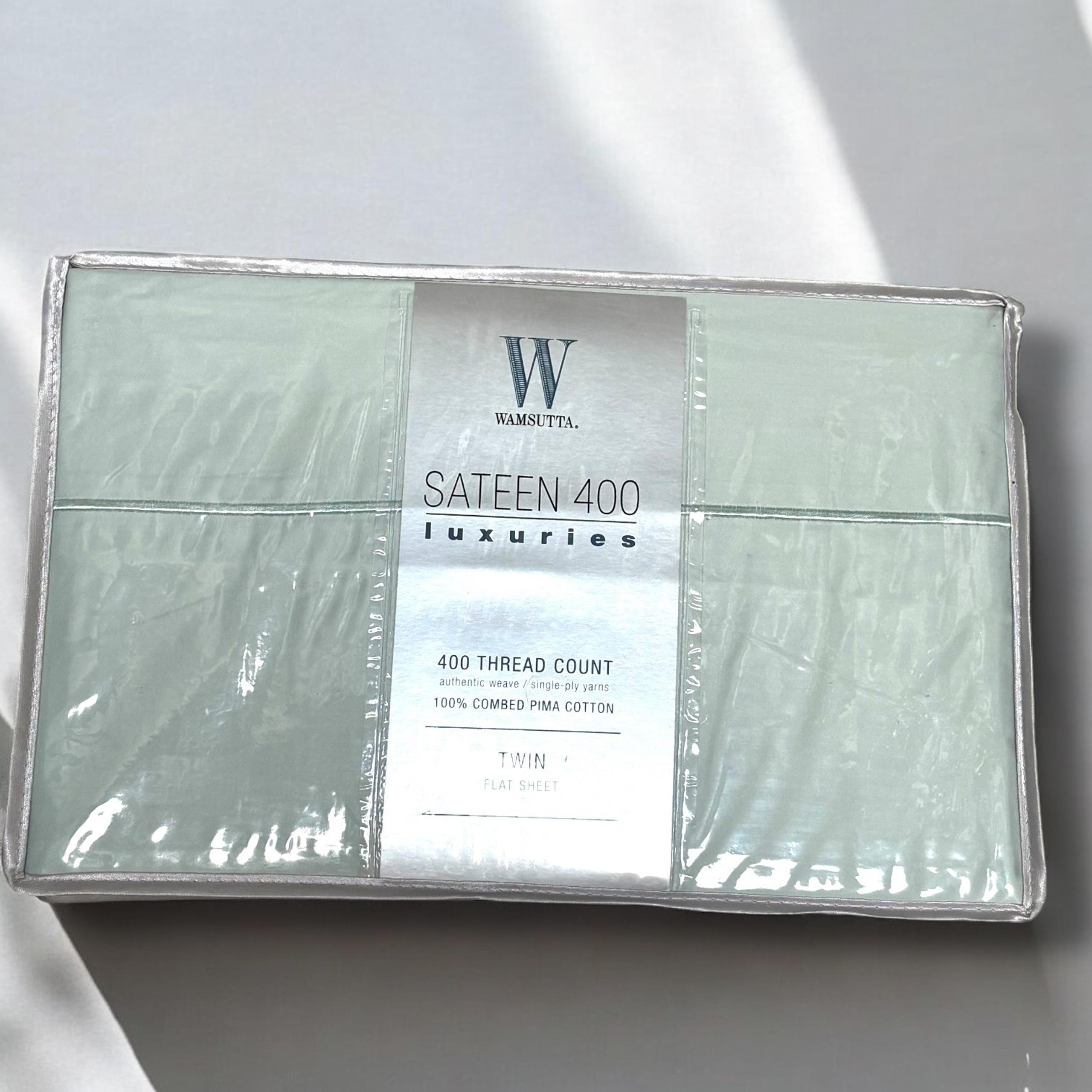 Wamsutta Sateen 400 Thread Count Pima Cotton Twin Flat Sheet New