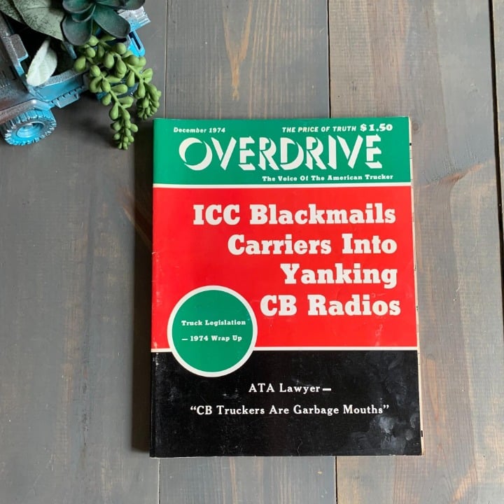 1974 December Overdrive Vintage Trucker Magazine Semi Truck Big Rig Collectible