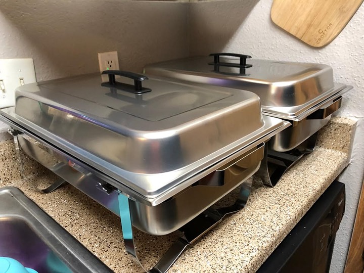 8QT Stainless Buffet Set - Food Warmer for Parties with Foldable Cover *Set of 3