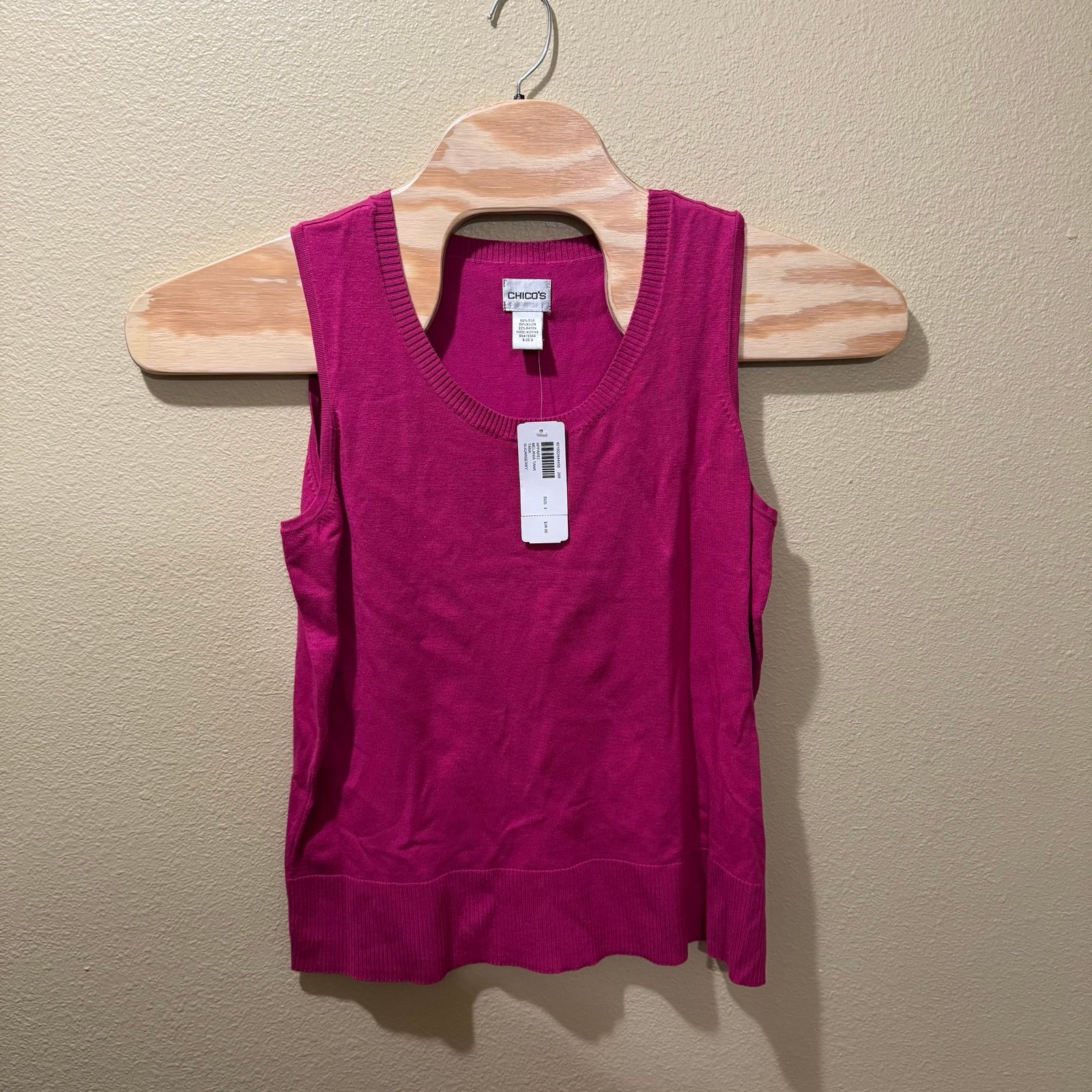 Women’s Size 3 (XL) Chico’s 2 Piece Set Fuscia Magenta Tank and Cardigan