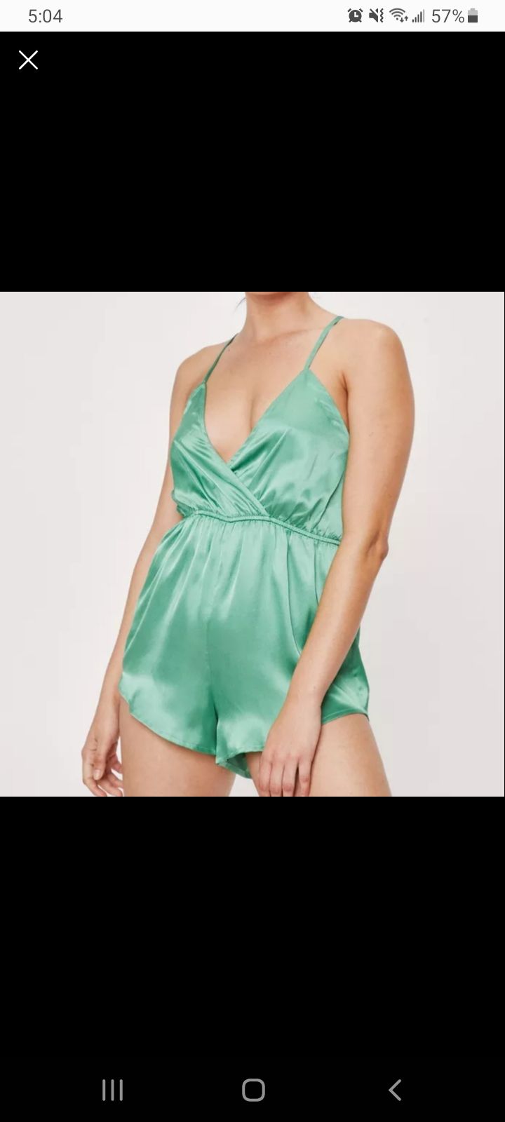 Satin V-Neck Sleeveless Wrap Teddy