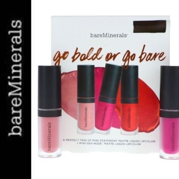 BareMinerals Go Bold Or Go Bare Perfect Trio Mini Statement Matte Liquid Lipcolo