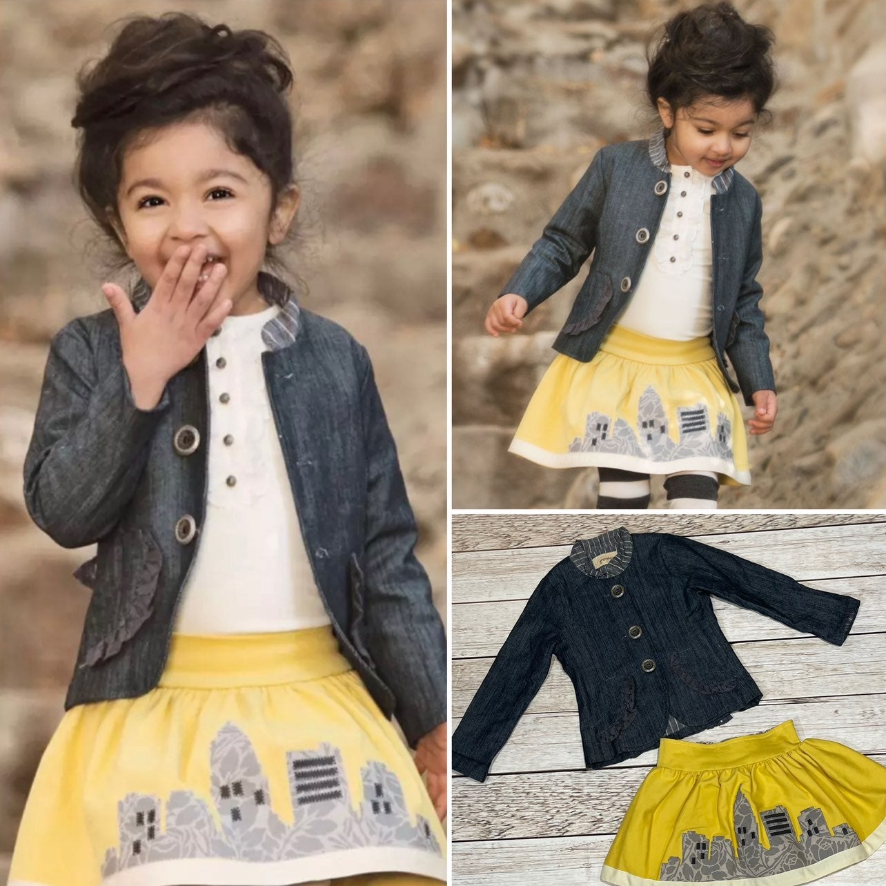 Persnickety October Sky Skirt and jacket set 3