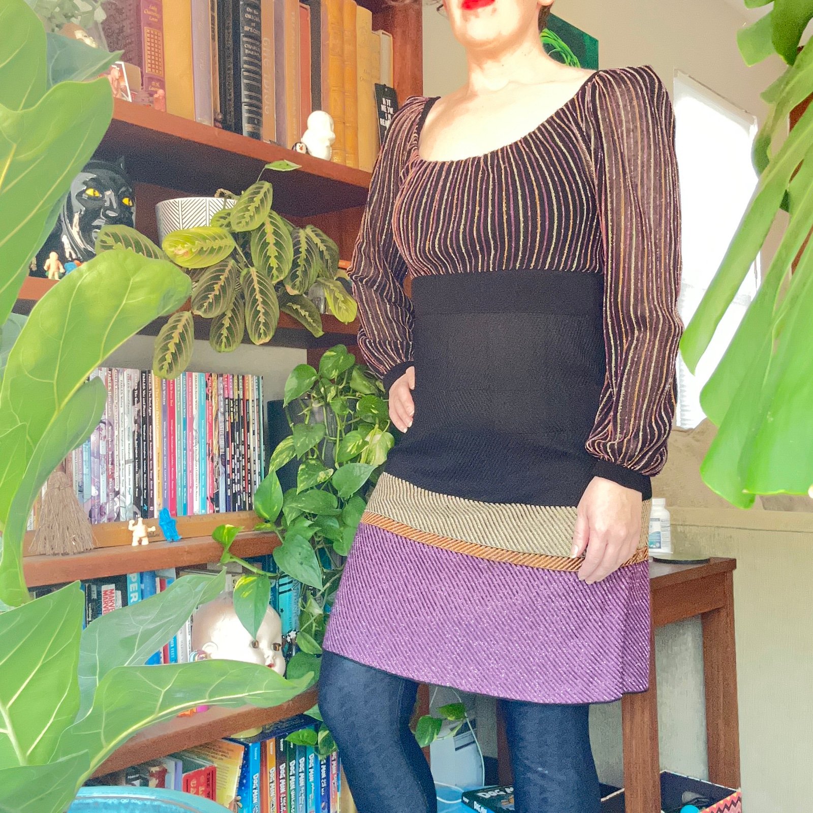 Missoni Striped Black and Purple Dress