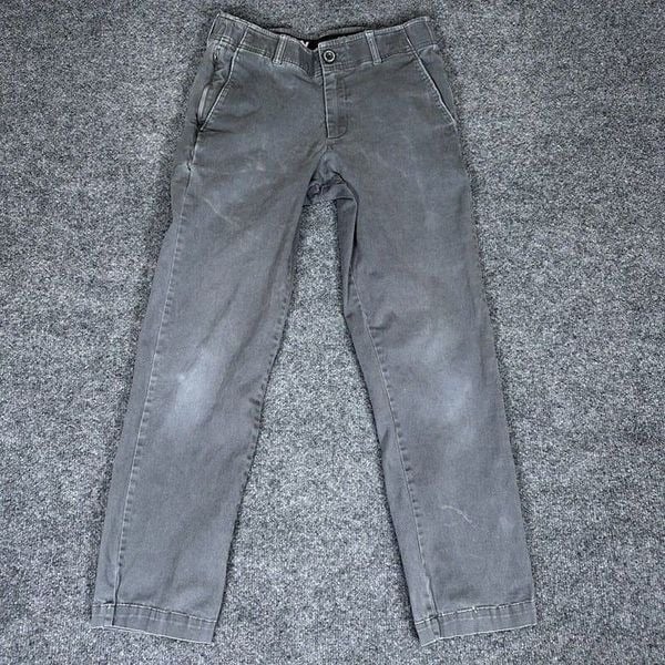 Dixxon Chino Pants Mens 30x30 Grey D-Flexx Workwear Straight Leg Low Rise Adult