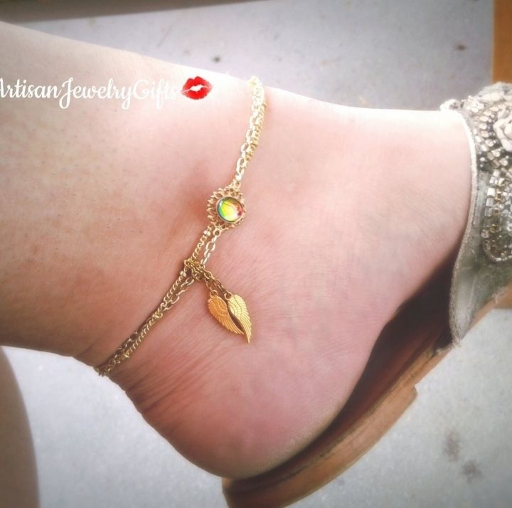 Layered Rainbow Dreamcatcher Anklet Ankle Bracelet