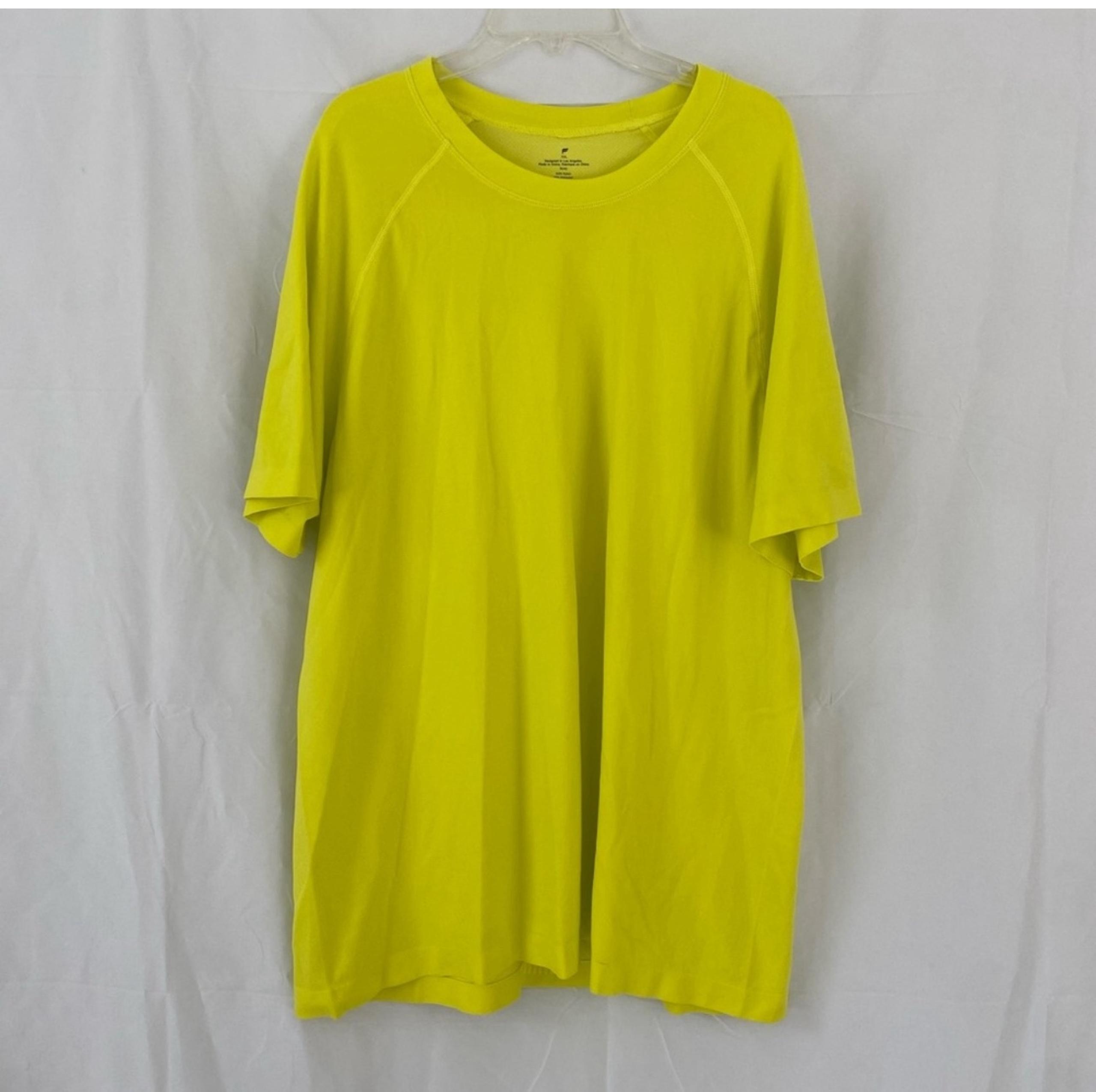 Fabletics Men Yellow Active Shirt, 2XL