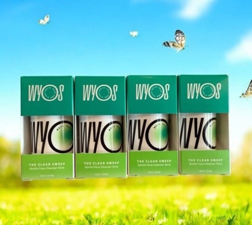 4 x WYOS The Clean Sweep Gentle Face Cleanser Stick 1.9 Oz / 53 g NIB