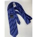 David Donahue Blue Striped Necktie 100% Silk Made in USA