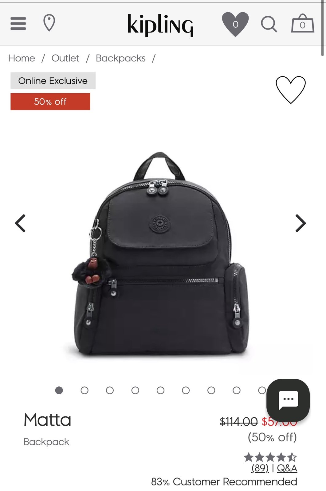 Small Kipling backpack
