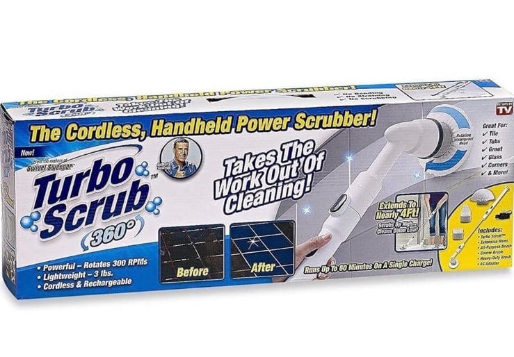 new • turbo scrubber 360 cordless handheld scrubber