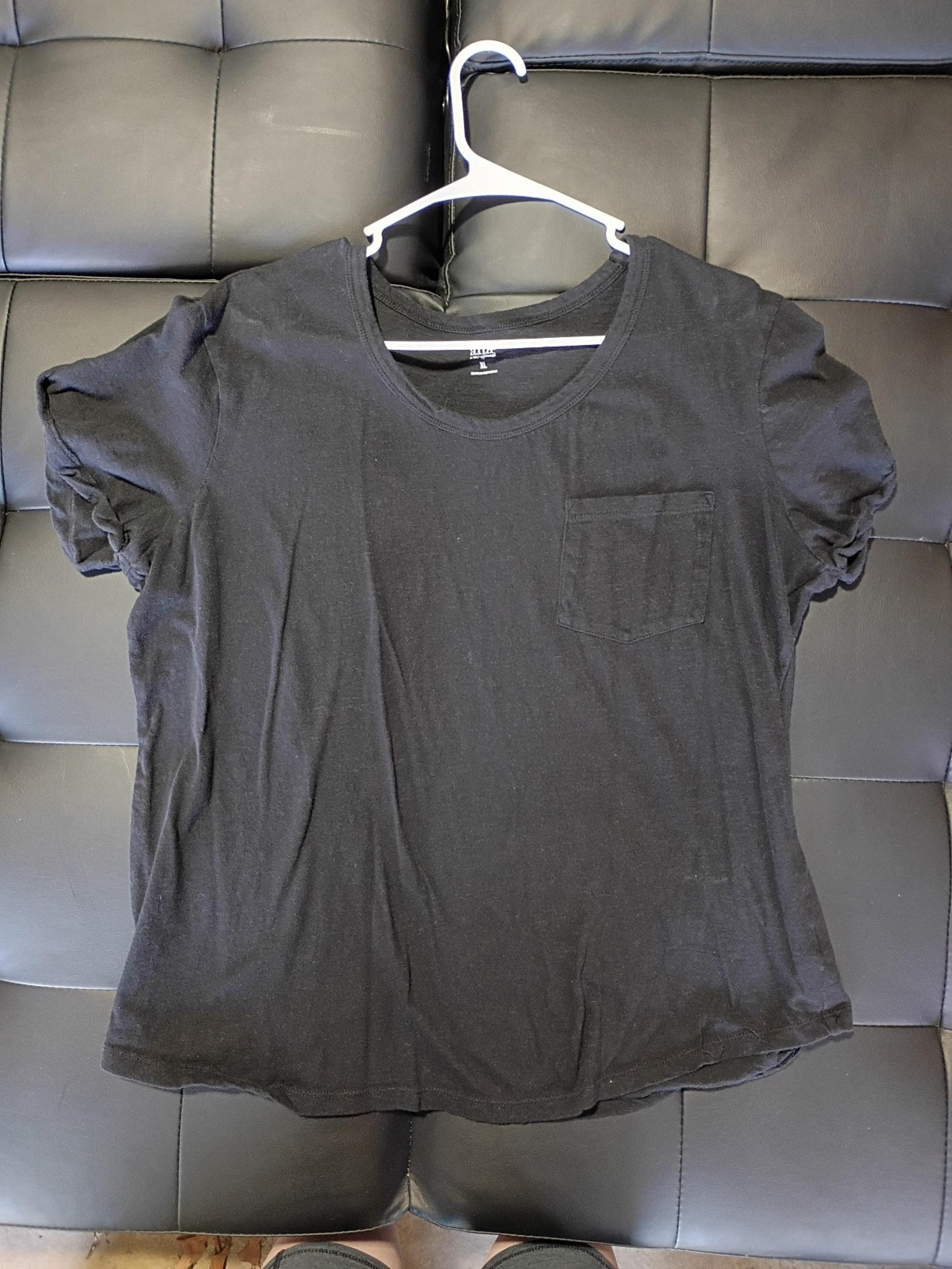 Xl tee shirt women's black shirt with pockets Ana
