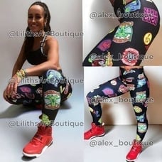 Zumba Stars Leggings (E052)-Size S for Women