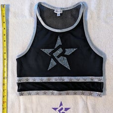 ALLSTAR Elite Rebel Athletics Adult Medium Cheer Cheerleading Bra Top RHINESTONE
