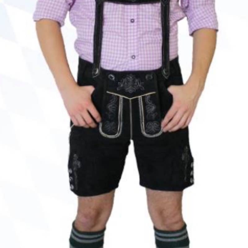 Edelnice Trachtenmode Lederhosen Suede Bavarian Shorts Sz shops 35