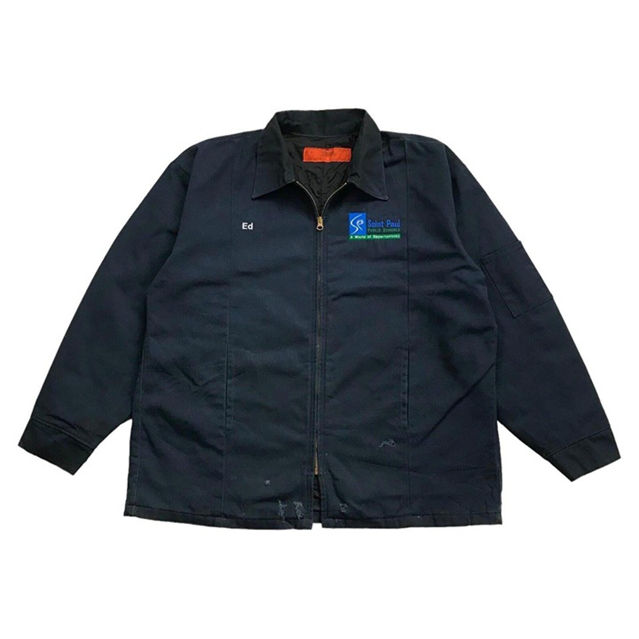 VINTAGE CINTAS WORK JACKET XL MENS BLUE QUILT LINED CANVAS DUCK DETROIT UNIFORM