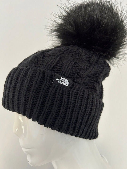 THE NORTH FACE Girl (Women) OH MEGA FUR POM BEANIE TNF Black One Size