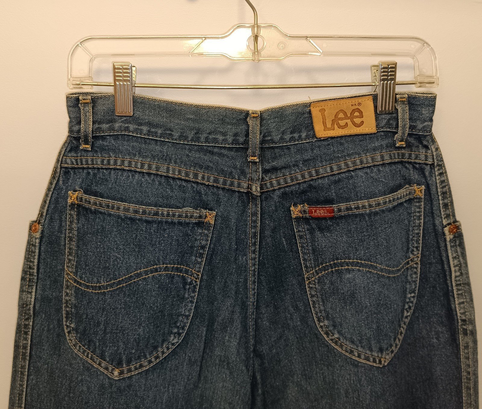 Vintage LEE Jeans 80s High Rise 100% Cotton Made in USA Classic Blue Denim