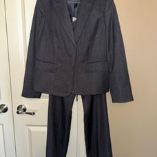 Gray and Black Pinstripe Women’s Suit