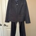 Gray and Black Pinstripe Women’s Suit