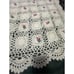 Vintage handmade White w Pink Rose Afghan Blanket beautiful coquette Cottagecore